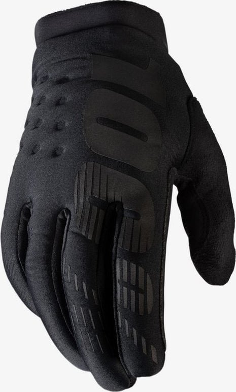 100% Rękawiczki 100% BRISKER Youth Glove black grey roz. M długość dłoni 149-159 mm NEW