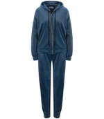 Spodnie sportowe damskie - Damski dres sportowy welur bluza spodnie kaptur - miniaturka - grafika 1