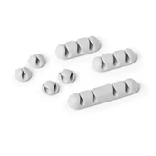 Kable komputerowe i do monitorów - DURABLE Samoprzylepne klipsy DURABLE CAVOLINE CLIP MIX, różne rodzaje w zestawie, 7 sztuk szary KLP.022 - miniaturka - grafika 1