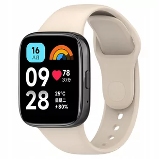 Pasek Bizon Strap Watch Dots do Xiaomi Redmi Watch 3 Active, beżowy - Akcesoria do smartwatchy - miniaturka - grafika 1