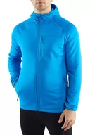 Kurtki i kamizelki sportowe męskie - Bluza męska techniczna z Polartec Power Stretch Viking Jukon Man Hoodie z kapturem 15 niebieski - miniaturka - grafika 1