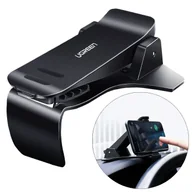 Uchwyty samochodowe do telefonów - Ugreen samochodowy uchwyt klips do telefonu na kokpit deskę rozdzielczą czarny (LP136) - miniaturka - grafika 1