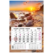 Kalendarze - Kalendarz 2026 jednodzielny główka płaska Bałtyk - kalendarz - miniaturka - grafika 1