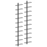 Stojaki na wino - Vida Ścienne uchwyty na 20 butelek wina 2 szt. czarne metalowe V-289567 - miniaturka - grafika 1