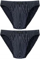 Majtki męskie - SLIPY ATLANTIC MĘSKIE MAJTKI MP1222 SPORT GRANATOWE W PASKI 2PAK XXL - miniaturka - grafika 1