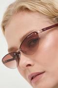 Okulary przeciwsłoneczne - Armani Exchange okulary przeciwsłoneczne damskie kolor bordowy - miniaturka - grafika 1