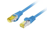 Patchcordy - Patchcord lanberg s/ftp kat.6a 10m lszh cu fluke passed niebieski - miniaturka - grafika 1