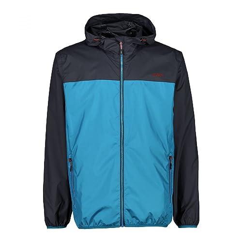 CMP - Męska kurtka przeciwdeszczowa z kapturem, Dusty Blue, 46