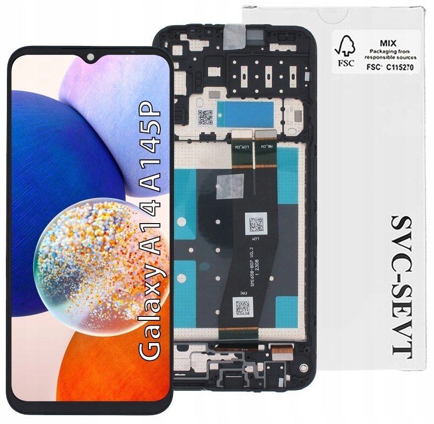 UTS-Group Wyświetlacz Do Samsung Galaxy A14 4G A145P Ramka Oryginał LCD Ekran