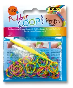 RUBBER LOOPS NO NAME Gumki kolorowe paski 100 szt mix kolorów - Zabawki kreatywne - miniaturka - grafika 1