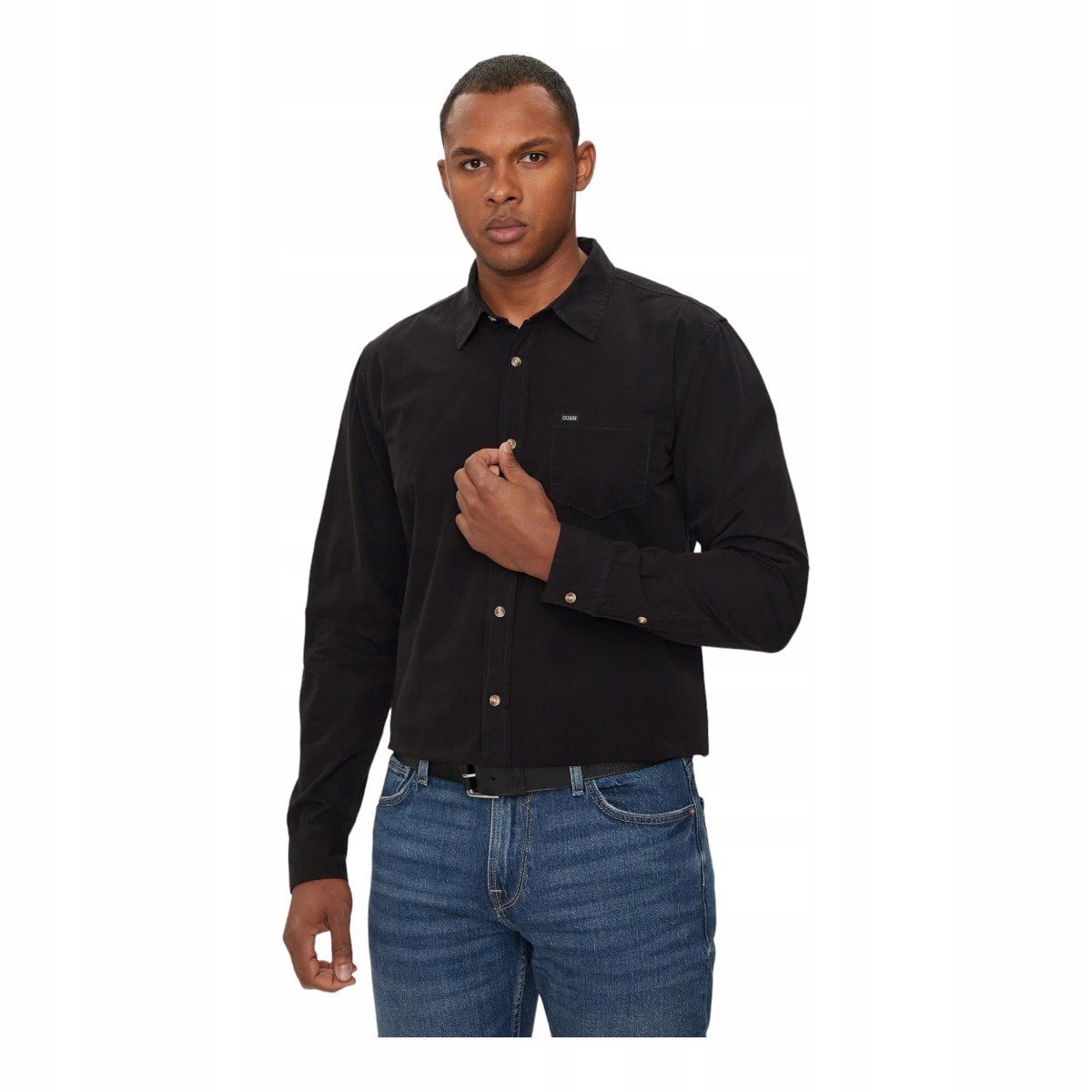 Guess Koszula Męska Gj Ls Slim Pocket Sh Czarna R. M