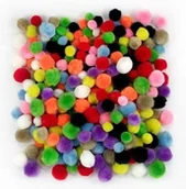 Prace ręczne dla dzieci - DPCraft POMPONY AKRYLOWE MIX 300 sztuk - miniaturka - grafika 1