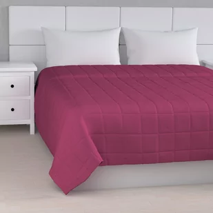 Dekoria Narzuta pikowana w kratę Plum śliwkowy) szer.260 × dł.210 cm Cotton Panama 498-702-32 - Narzuty - miniaturka - grafika 1