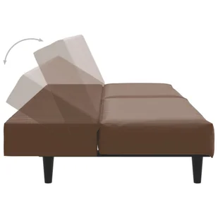 2-osobowa sofa, brązowa, sztuczna skóra - Sofy i kanapy 2-osobowa sofa, brązowa, sztuczna skóra - Sofy i kanapy - miniaturka - grafika 8