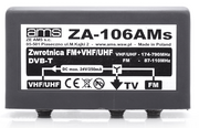 Inne akcesoria audio-wideo - Zwrotnica antenowa AMS ZA-106AMs, FM/VHF+UHF - miniaturka - grafika 1