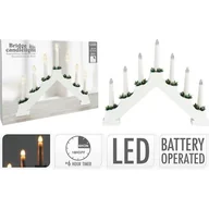 Oświetlenie świąteczne - Świecznik LED 32,5 x 41 cm biały - miniaturka - grafika 1