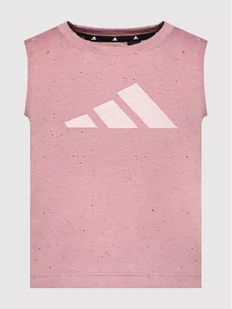 Adidas Top Future Icons Logo Graphic H59660 Różowy Regular Fit - Koszulki dla dziewczynek - miniaturka - grafika 1