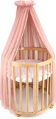 Organizery na łóżeczko - Waldin Tiulowy baldachim do łóżeczka rose + stelaż na baldachim - miniaturka - grafika 1