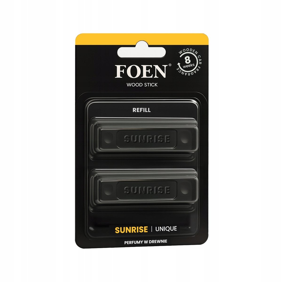 FOEN WOOD STICK SUNRISE REFILL zestaw 2 wkładów do zapachu samochodowego