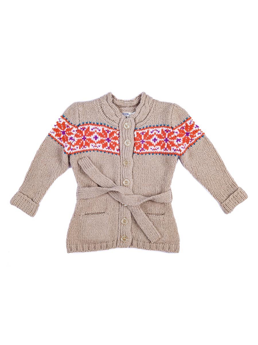 Dziewczęcy kardigan beżowy Olimpias r.74