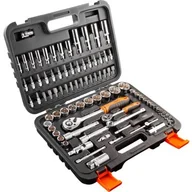 Zestawy narzędziowe - NEO-TOOLS Zestaw kluczy nasadowych 1/4"""""""", 1/2"""""""" - 86 elementów - NEO TOOLS (08-664) - miniaturka - grafika 1