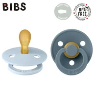 Smoczki uspokajające - Bibs Colour Symmetrical 2-Pack Baby Blue & Petrol S Smoczek Symetryczny Kauczuk Hevea - miniaturka - grafika 1