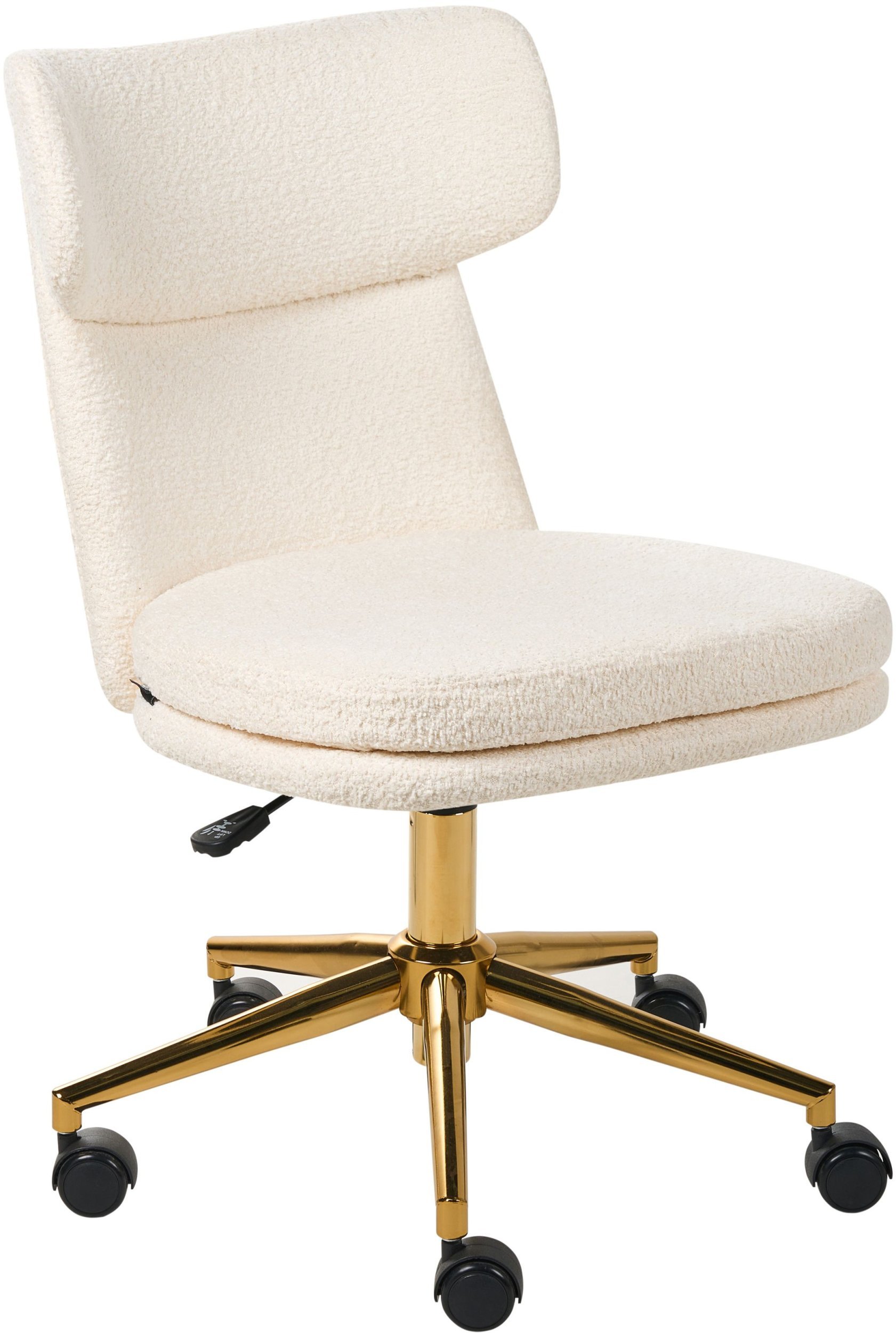 Krzesło obrotowe GRANBY Boucle Złamana biel