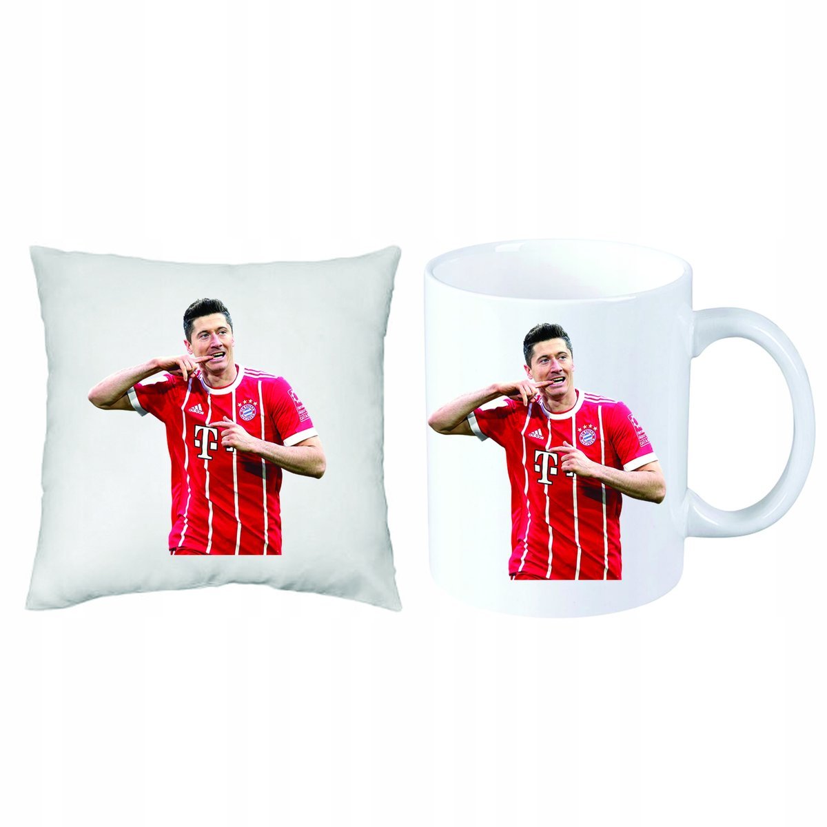 ZESTAW PREZENT PODUSZKA + KUBEK Robert Lewandowski