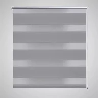 Zasłony - vidaXL Roleta Zebra (40x100 cm) Szara - miniaturka - grafika 1