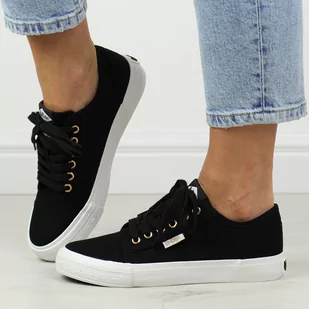 Czarne tenisówki damskie Lee Cooper 2202l - Trampki damskie - miniaturka - grafika 1