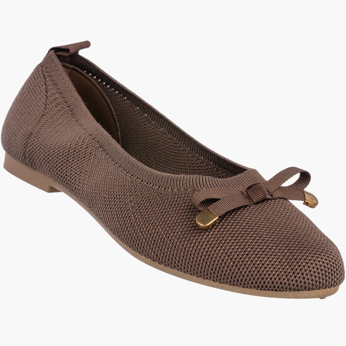 Baleriny Damskie Buty Z Kokardką Płaski Obcas Lekkie Brązowe Bella Paris CB130 Brązowy 37