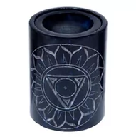 Świeczniki - Puckator, Rzeżbiony kominek zapachowy Czakra, Ciemnoniebieski - miniaturka - grafika 1