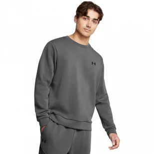 Męska bluza dresowa  nierozpinana bez kaptura Under Armour UA Unstoppable Flc Crew Eu - szara - UNDER ARMOUR - Bluzy sportowe męskie - miniaturka - grafika 1