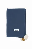 Otulacze - Otulacz Muślinowy Pompony Dark Blue - miniaturka - grafika 1