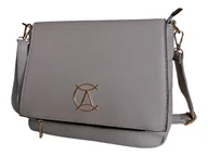 Torebki damskie - Klasyczna Torebka Damska, Szara Modna Listonoszka Damska Na Ramię - miniaturka - grafika 1