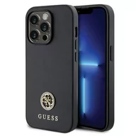 Etui i futerały do telefonów - Guess GUHCP14XPS4DGPK iPhone 14 Pro Max 6.7" czarny/black hardcase Strass Metal Logo - miniaturka - grafika 1