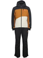 Kurtki narciarskie - Peak Mountain 2-częściowy zestaw narciarski "Cerome" w kolorze szaro-jasnobrązowym - miniaturka - grafika 1