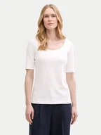 Koszulki i topy damskie - Tom Tailor T-Shirt 1045541 Biały Regular Fit - miniaturka - grafika 1