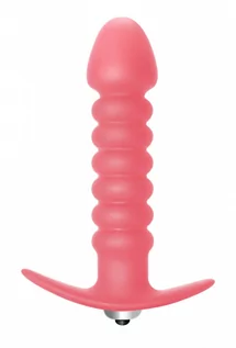 Kulki analne - Lola Lola Toys Anal Twisted Vibrating Pink - Koraliki analne, różowe - grafika 1