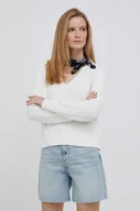 Swetry damskie - Tommy Hilfiger sweter z domieszką wełny damski kolor beżowy - miniaturka - grafika 1