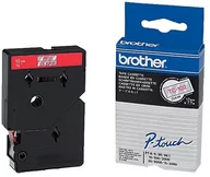 Taśmy do drukarek barwiące - Taśma Brother laminowana 12mm x 7,7m czerwony nadruk / przezroczyste tło - miniaturka - grafika 1
