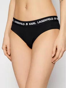 KARL LAGERFELD Figi klasyczne Logo Hipsters 211W2106 Czarny - Majtki damskie - miniaturka - grafika 1