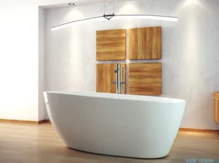 Besco Goya 170x72cm wanna wolnostojąca konglomeratowa MATOWA + syfon klik-klak chrom #WMMB-170G | - Wanny z hydromasażem - miniaturka - grafika 6