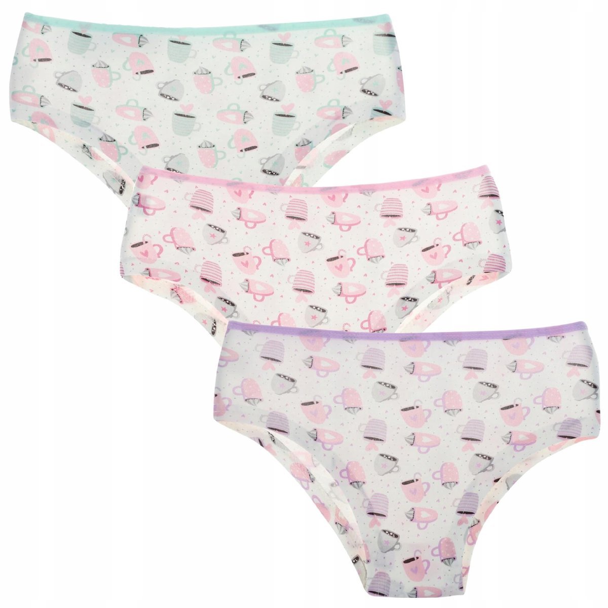 Majtki Młodzieżowe Figi Dziewczęce Hipster Bawełniane 3-pak 152/158 MORAJ