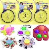 Zabawki sensoryczne - 8X POP IT POPIT FIDGET PUSH BUBBLE DIMPLE RING - miniaturka - grafika 1