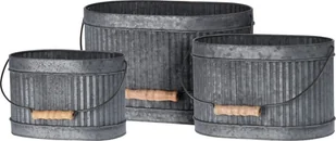 Zestaw metalowych skrzynek na donice, 3 szt. w różnych rozmiarach - Donice - miniaturka - grafika 1