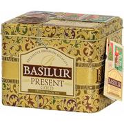 Herbata - Basilur PRESENT GOLD czarna herbata cejlońska JAŚMIN KOKOS MIGDAŁY puszka - 100 g - miniaturka - grafika 1