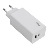 Ładowarki do telefonów - Ładowarka sieciowa GaN USB-C USB-A Akyga AK-CH-20 PD3.0 5-20 V / 3A QC 100W - miniaturka - grafika 1