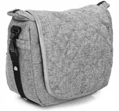 Torby i organizery dla mam - TORBA DO WÓZKA UNIWERSALNA DLA MAMY TATY MELANŻ LEN PRAKTYCZNA PIKOWANA - miniaturka - grafika 1