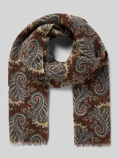 Szal z wełny ze wzorem paisley - Apaszki i szaliki męskie - miniaturka - grafika 1